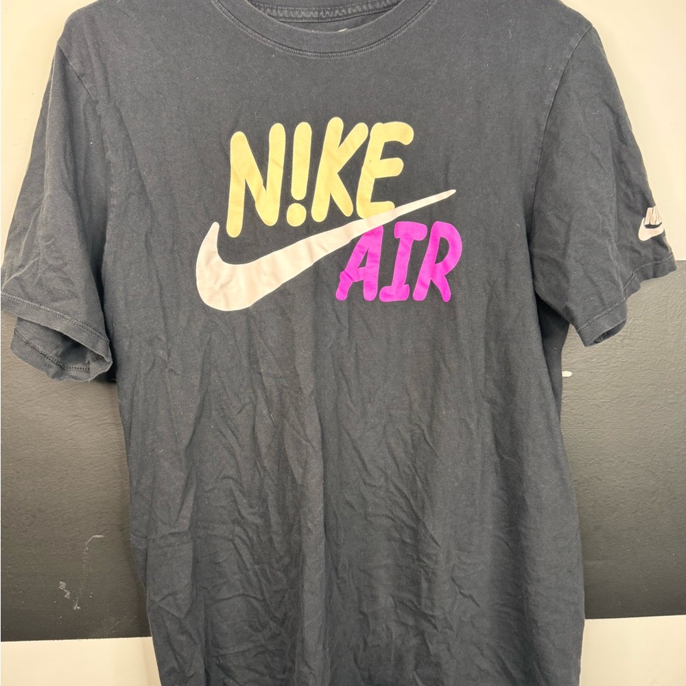 Nike Air Black Tee with Vibrant Logo
